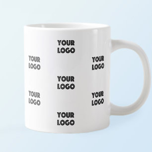 Einfache Wiederholung des Logos   weiß Jumbo-Tasse