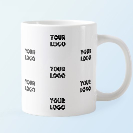 Einfache Wiederholung des Logos | weiß Jumbo-Tasse