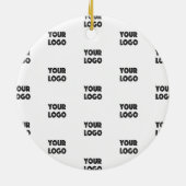 Einfache Wiederholung des Logos | weiß Keramik Ornament (Hinten)