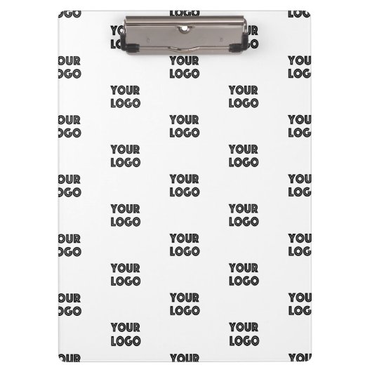 Einfache Wiederholung des Logos | weiß Klemmbrett (Vorderseite)