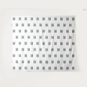 Einfache Wiederholung des Logos | weiß oder gauß Wandteppich (Vorderseite (Horizontal))