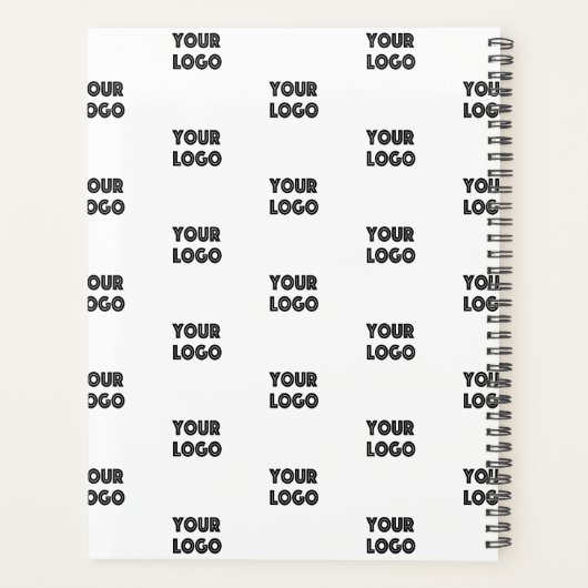 Einfache Wiederholung des Logos | weiß Planer (Rückseite)