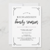 Einfache Wiedersehen aus Schwarz und Weiß Einladung (Vorderseite)