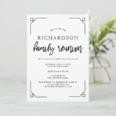 Einfache Wiedersehen aus Schwarz und Weiß Einladung (Stehend Vorderseite)