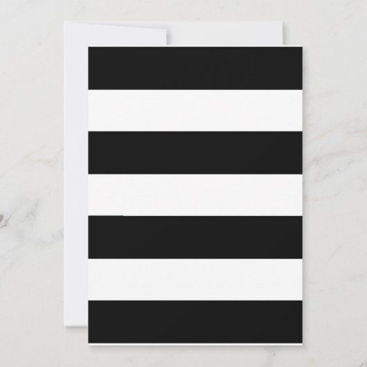 Einfache Wiedersehen aus Schwarz und Weiß Einladung (Rückseite)