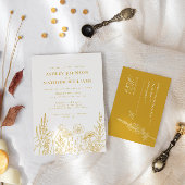 Einfache Wiesen-Blume Hochzeit Einladung