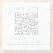 Einfache WIFI-Angaben QR-Code Hotel Name Jegliche Glasuntersetzer (Rückseite)