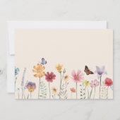 Einfache Wildblume Babydusche Dankeskarte (Rückseite)