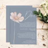 Einfache Wildblume Boho | Dusty Blue Wedding Detai Begleitkarte