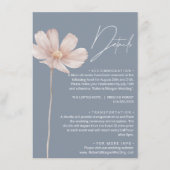 Einfache Wildblume Boho | Dusty Blue Wedding Detai Begleitkarte (Vorderseite)