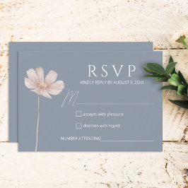 Einfache Wildblume Boho | Dusty Blue Wedding RSVP
