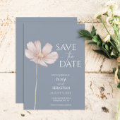 Einfache Wildblume Boho | Dusty Blue Wedding Save The Date