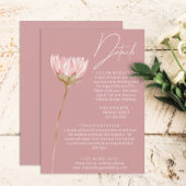 Einfache Wildblume Boho Dusty Rose Hochzeiten Deta Begleitkarte