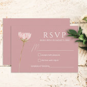 Einfache Wildblume Boho | Dusty Rose Wedding RSVP
