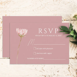 Einfache Wildblume Boho | Dusty Rose Wedding RSVP