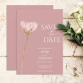 Einfache Wildblume Boho | Dusty Rose Wedding Save The Date