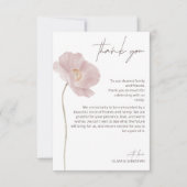 Einfache Wildblume Boho Wedding Dankeskarte (Vorderseite)