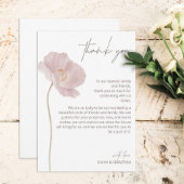Einfache Wildblume Boho Wedding Dankeskarte