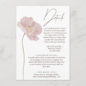 Einfache Wildblume Boho Wedding Details Begleitkarte (Vorderseite)