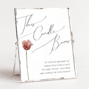 Einfache Wildblume   Diese Kerze bröckelt Zeichen Poster