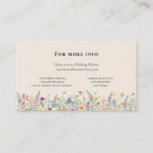 Einfache Wildblume Fern Beige Wedge Website Begleitkarte (Vorderseite)