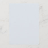 Einfache Wildblume Fern Dusty Blue Admin Card Hinweiskarte (Rückseite)