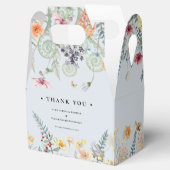 Einfache Wildblume Fern Dusty Blue Wedding Geschenkschachtel (Geöffnet)