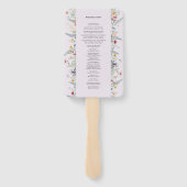 Einfache Wildblume Fern Lavender Hochzeitsprogramm Fächer (Rückseite)