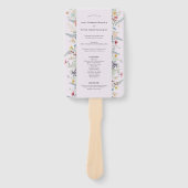 Einfache Wildblume Fern Lavender Hochzeitsprogramm Fächer (Vorderseite)