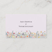 Einfache Wildblume Fern Lavender Wedding Flat Platzkarte (Rückseite)