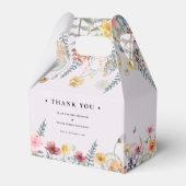 Einfache Wildblume Fern Lavender Wedding Geschenkschachtel (Rückseite)