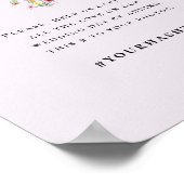 Einfache Wildblume Fern Lavender Wedding Hashtag Poster (Ecke)
