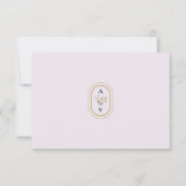 Einfache Wildblume Fern Lavender Wedding Monogram RSVP Karte (Rückseite)