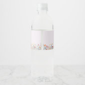 Einfache Wildblume Fern Lavender Wedding Wasserflaschenetikett (Rückseite)