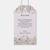 Einfache Wildblume Fern Lavender Wedding Willkomme Geschenkanhänger (Vorderseite)