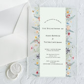 Einfache Wildblume Fern Mind Green Engagement Part Acryleinladungen