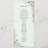 Einfache Wildblume Fern Mint Green Wedding Flat Programm (Rückseite)