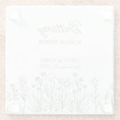 Einfache Wildblume für jede Farbensehe Glasuntersetzer (Rückseite)