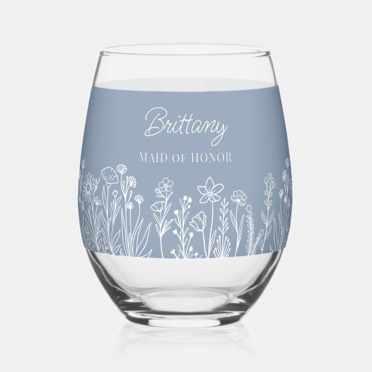 Einfache Wildblume für jede Farbenszene Weinglas Ohne Stiel (Vorderseite)