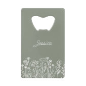 Einfache Wildblume für jede Farbhochzeit Geldbeutel Flaschenöffner (Vorderseite)