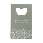 Einfache Wildblume für jede Farbhochzeit Geldbeutel Flaschenöffner (Rückseite)