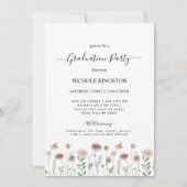 Einfache Wildblume Graduation Party Einladung (Vorderseite)