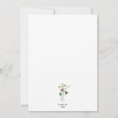 Einfache Wildblume Graduation Party Einladung (Rückseite)