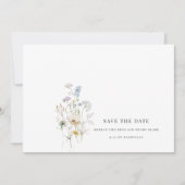 Einfache Wildblume Hochzeit Save the Date (Vorderseite)