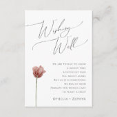 Einfache Wildblume | Hochzeitswunschgut Begleitkarte (Vorderseite)