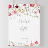 Einfache Wildblume Karten und Geschenke-Zeichen Poster