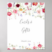 Einfache Wildblume Karten und Geschenke-Zeichen Poster (Vorne)