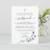 Einfache Wildblume | Kommunion Einladung (Stehend Vorderseite)