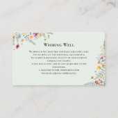 Einfache Wildblume Minze Grüne Hochzeit wünschend  Begleitkarte (Vorderseite)