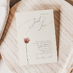 Einfache Wildblume Nichts Extravagant nur Liebe Ho Einladung<br><div class="desc">Diese einfache Wildblume nichts extravagant nur Liebe Hochzeit Einladung ist perfekt für Ihre whimsical boho Hochzeit. Das einzigartige, helle, zauberhafte Rosa Blumen verleiht diesem Produkt ein künstlerisches und zartes Gefühl, das schlicht und modern ist. Dieser Look wird bei jeder Hochzeitszeit gut passen: Frühling, Sommer, Herbst oder Winter! Gerne stehen wir...</div>